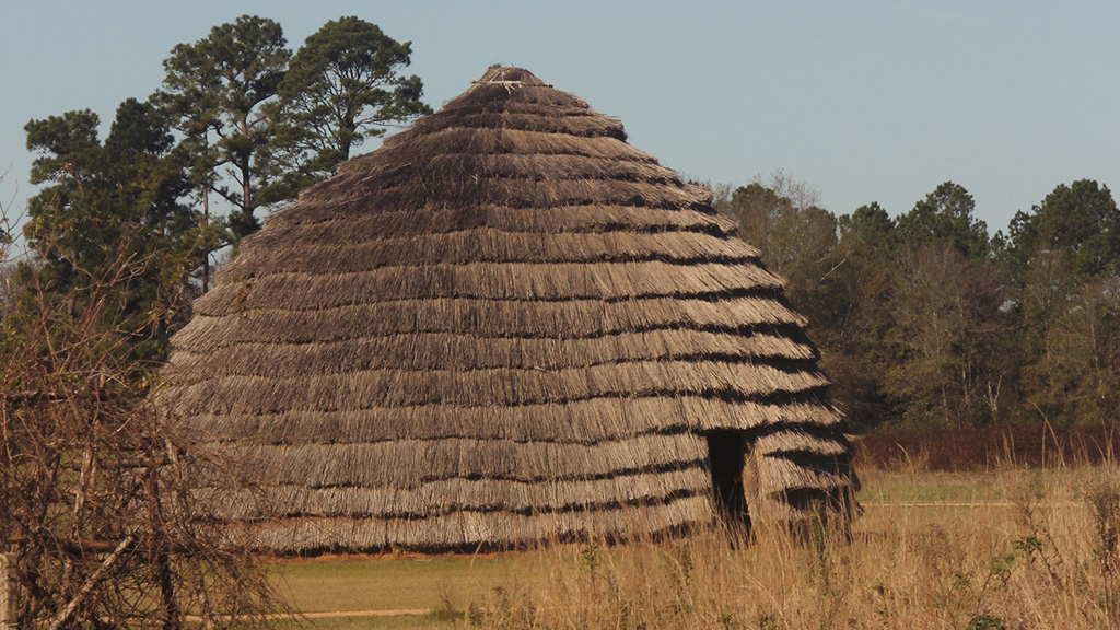 A Caddo grass house